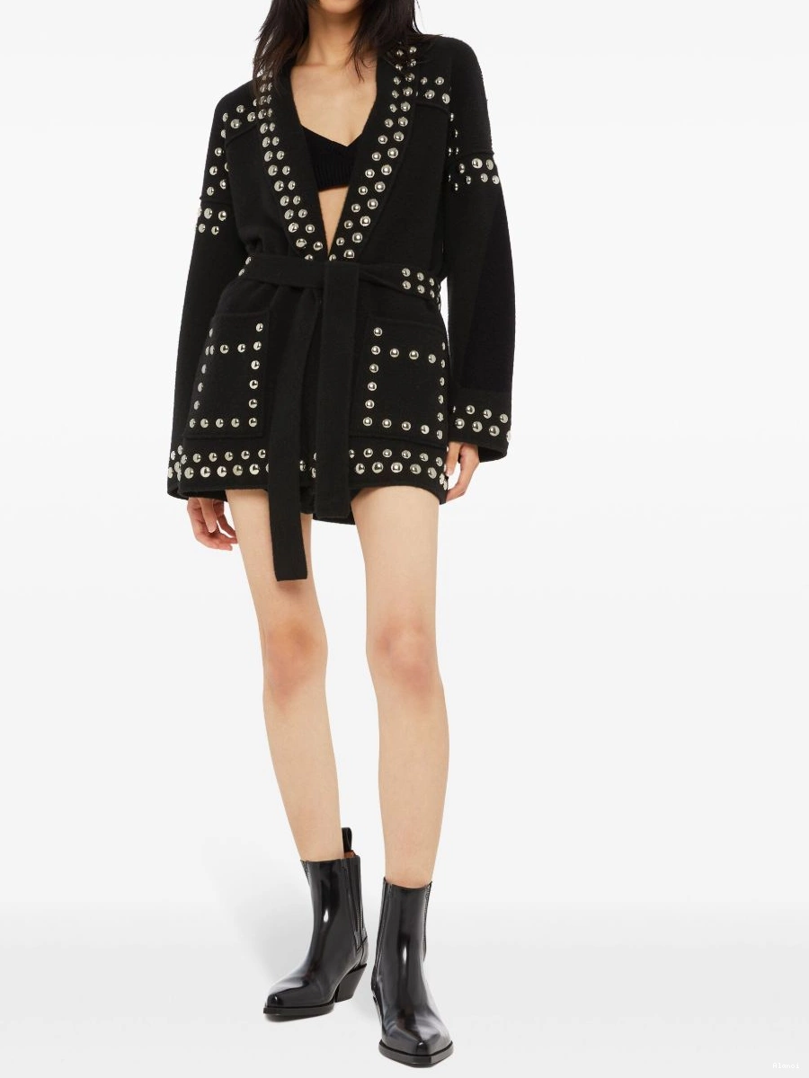 Cheap Alanui cardigan stud-embellished Women virgin-wool 0701